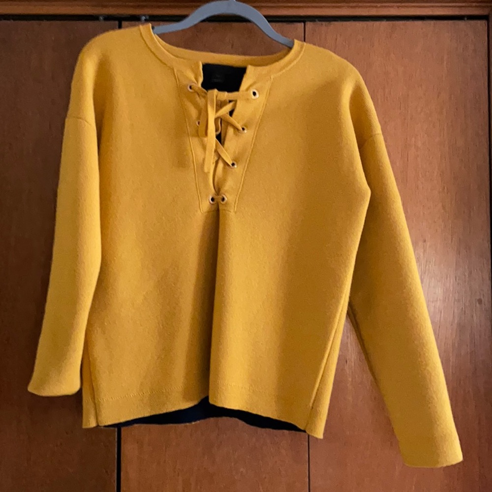JCrew laced up top